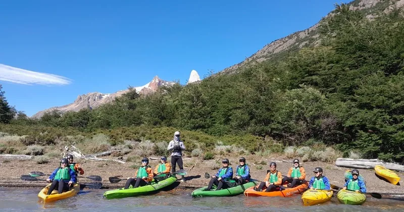 Kajak auf dem Río de las Vueltas